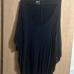 24/7 Women's Classic Black V-Neck Blouse